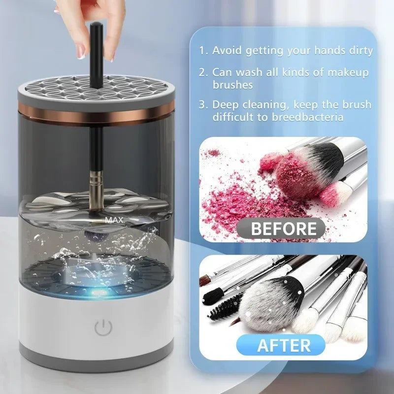 Automatic Makeup Brush Cleaner Rechargeable Lazy Makeup Brush Cleaner Cosmetic Brush Automatic Brush Scrubber Skin Care Tools